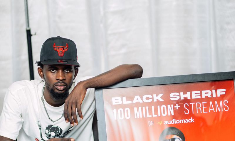 Audiomack awards Black Sherif with congratulatory plaque for hitting over 100 million streams