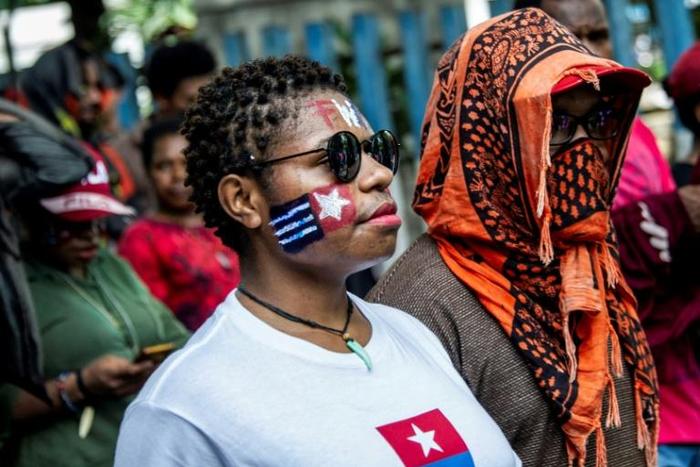 Hundreds gathered in Surabaya in Indonesia to commemorate Papua's liberation from Dutch colonial rule