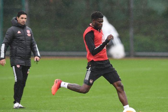 Thomas Partey resumes full training at Arsenal after injury layoff