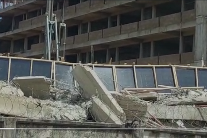 UDS-building cave in