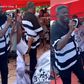 Agya Koo angrily drops mic during funeral performance over 'Mahama' chants