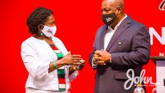 John Mahama and his running mate, Prof. Naana Jane Opoku-Agyemang