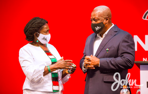 John Mahama and his running mate, Prof. Naana Jane Opoku-Agyemang