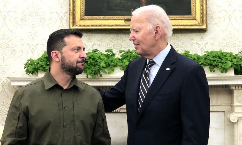 Ukrainian President, Volodymyr Zelensky and US President Joe Biden [BBC]
