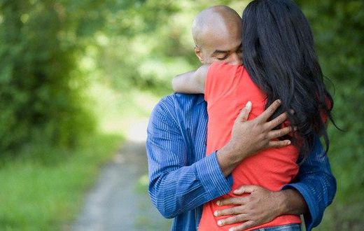 Couple hugging