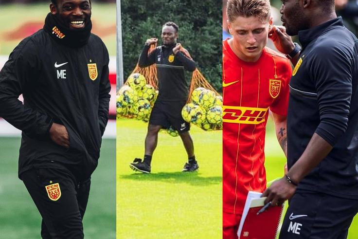 Rare photos of Michael Essien in his coaching element at Nordsjaelland