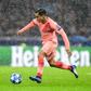 Barcelona's midfielder Philippe Coutinho runs with the ball under pouring rain during the UEFA Champions League group B football match against Inter Milan November 6, 2018 at San Siro stadium in Milan