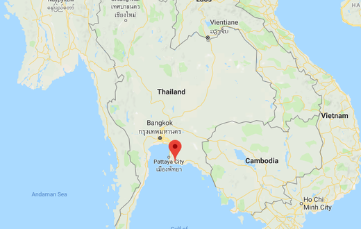 The Private Villa is located in Rayong, Thailand, on the Gulf of Thailand. It's about a two-hour drive from the closest airport in Bangkok.