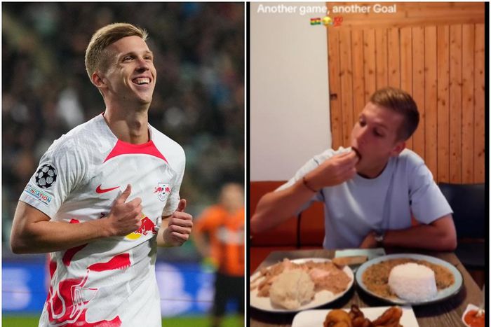 After endorsing Ghana jollof, RB Leipzig’s Dani Olmo tries fufu and plantain (Video)