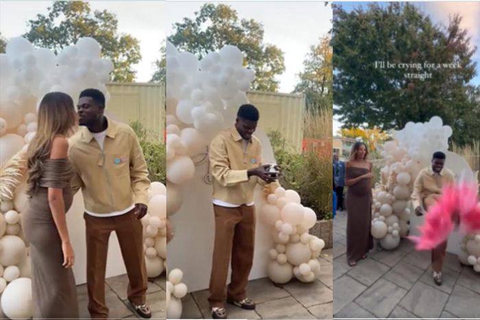 Partey and partner Janine Mackson reveal gender of their baby (Video)