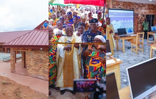 Afrifanom Foundation donates 8-unit air-conditioned classroom block to Juaso Catholic JHS