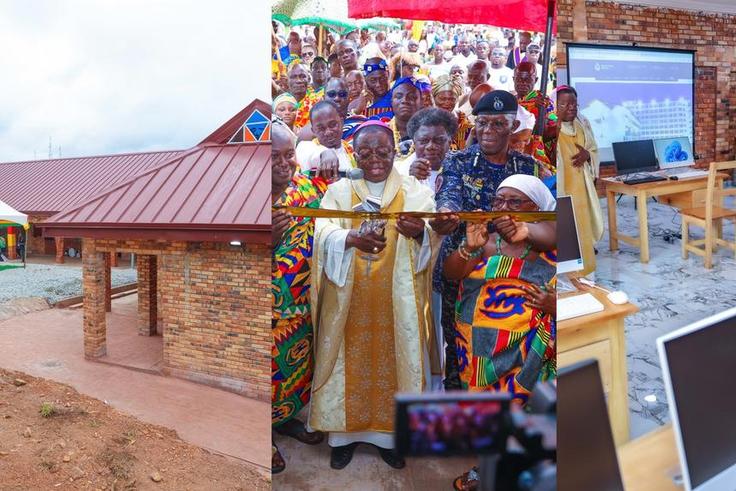 Afrifanom Foundation donates 8-unit air-conditioned classroom block to Juaso Catholic JHS