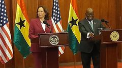 US Vice President, Kamala Harris with President Nana Addo Dankwa Akufo-Addo