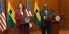 US Vice President, Kamala Harris with President Nana Addo Dankwa Akufo-Addo