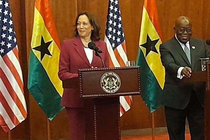 US Vice President, Kamala Harris with President Nana Addo Dankwa Akufo-Addo