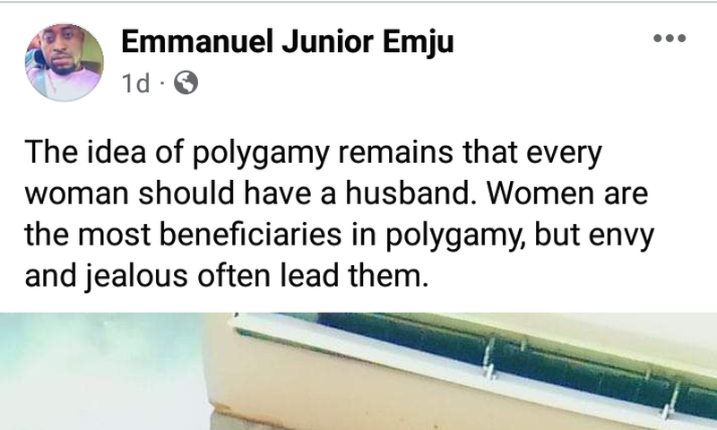 Man sparks debate after asserting that women benefit more from polygamy