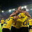 Dortmund forward Maximilian Philipp celebrates scoring the second goal