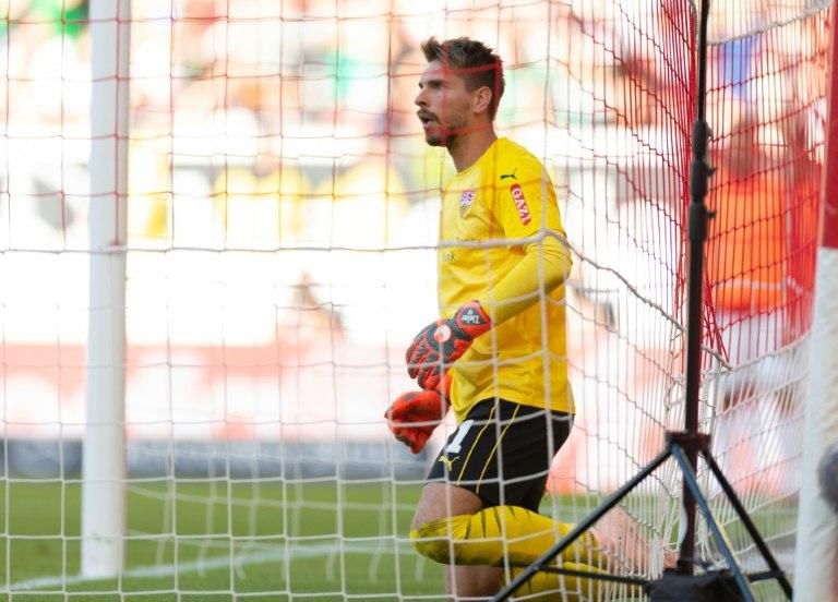 Stuttgart's Germany goalkeeper Ron-Robert Zieler is left dumbfounded after his own goal in his side's 2-1 win at home to Werder Bremen on Saturday.
