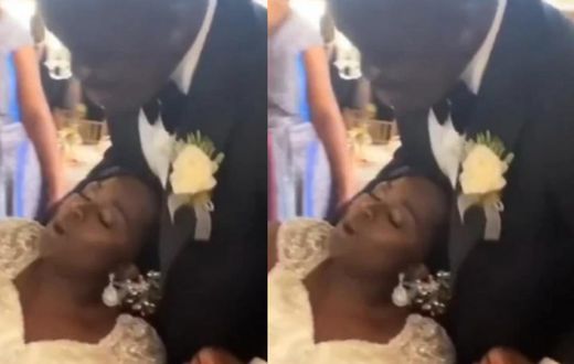 Ghanaian bride ‘faints’ as she sees Joe Mettle performing at her wedding reception