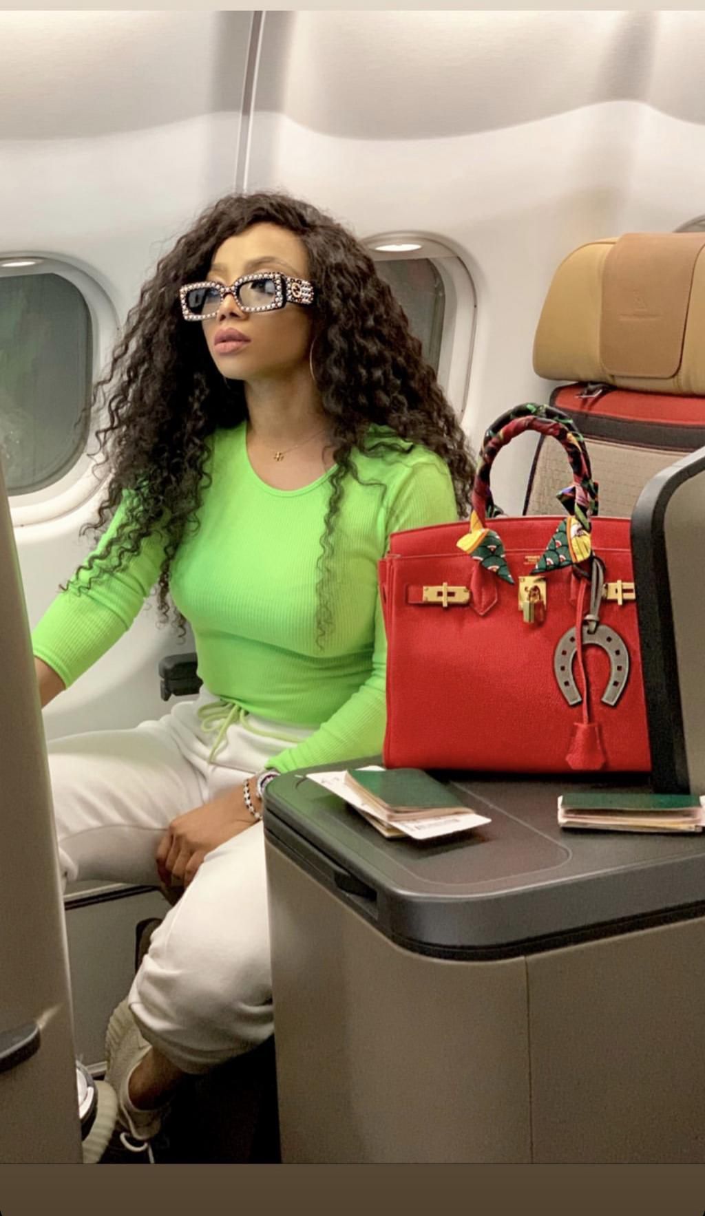Toke Makinwa rocking The Birkin Bag [Bella Naija]