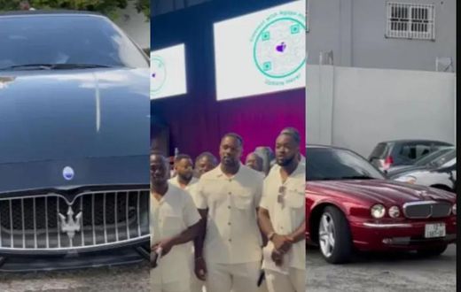 East Legon Young Exec Club members flaunt Maserati, Toyota Tacoma, and other luxury cars