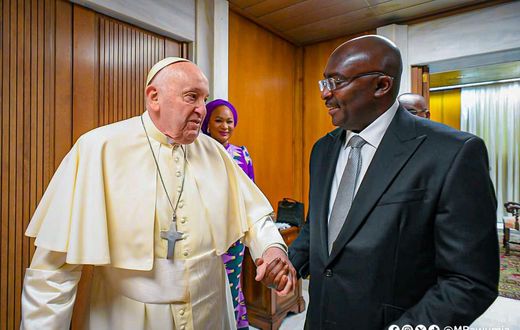 Dr Mahamudu Bawumia and Pope Francis