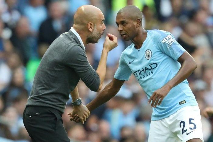 Midfield general: Fernandinho has been used by Pep Guardiola more than any other Manchester City midfielder this season