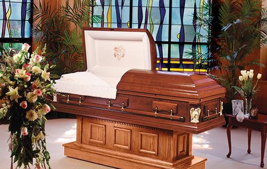 Stock photo: Funeral coffin