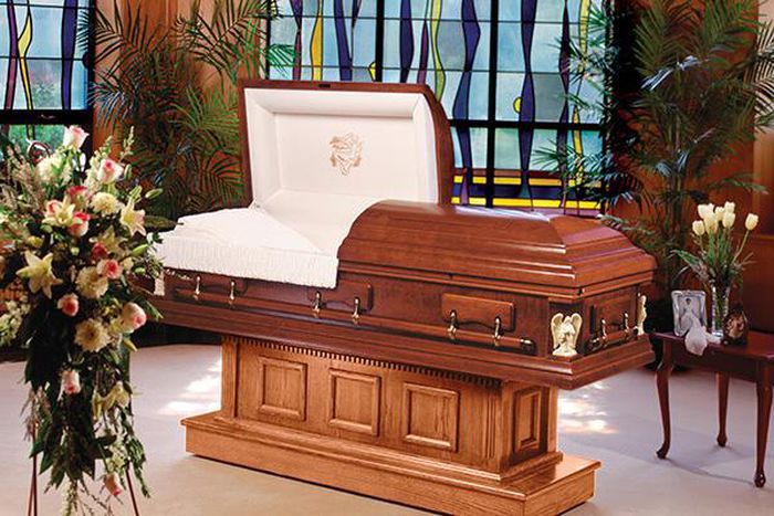 Stock photo: Funeral coffin