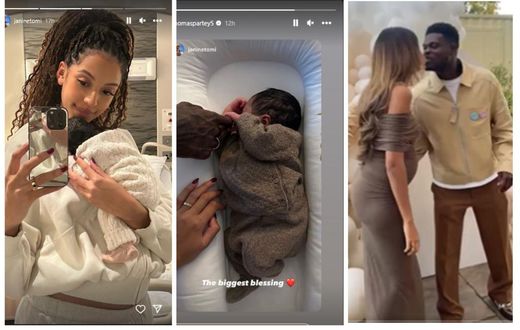 Thomas Partey and girlfriend Janine Mackson welcome baby girl