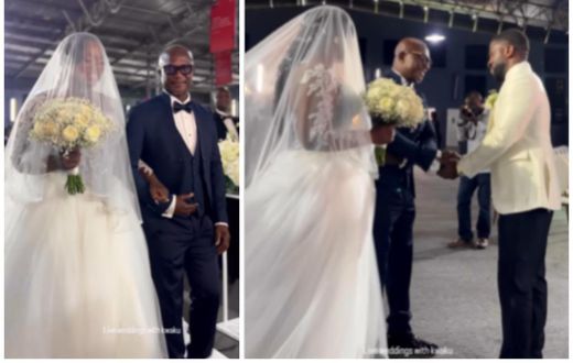 Video: Watch Kwasi Appiah walk his daughter down the aisle during her wedding