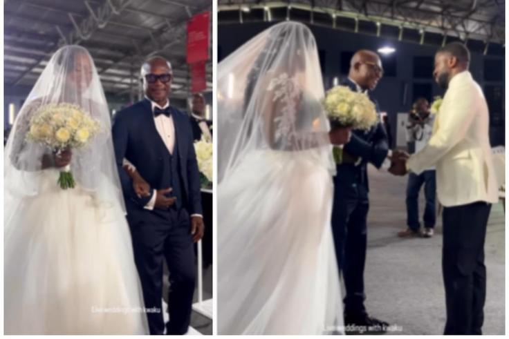 Video: Watch Kwasi Appiah walk his daughter down the aisle during her wedding