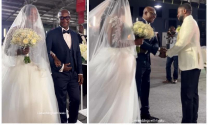Video: Watch Kwasi Appiah walk his daughter down the aisle during her wedding