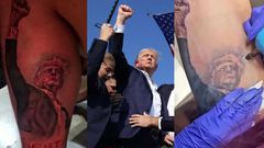 Trump fan Gets $700 tattoo of 'iconic fist' photo from assassination attempt