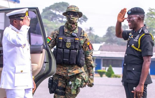 Outgoing CDS thanks IGP Dampare, Police for “historic” guard of honor parade