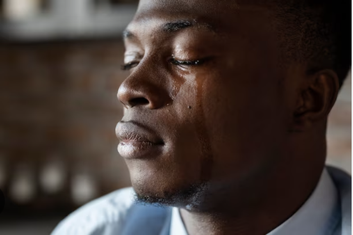 File photo: Crying man