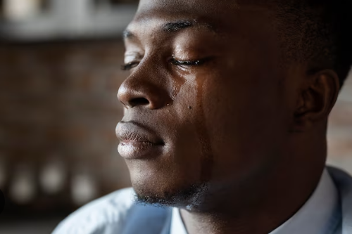 File photo: Crying man