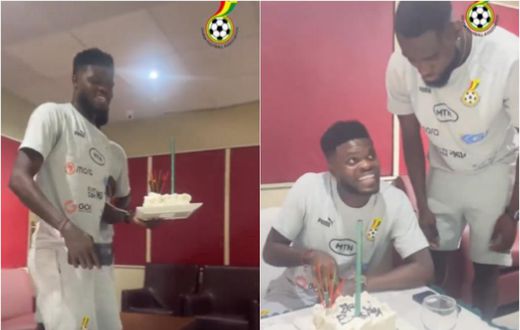 Video: Thomas Partey celebrates 30th birthday in Black Stars camp with special cake