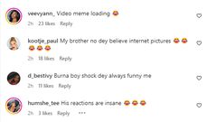 Some Instagram users' reactions [Instagram/Pulsenigeria247]