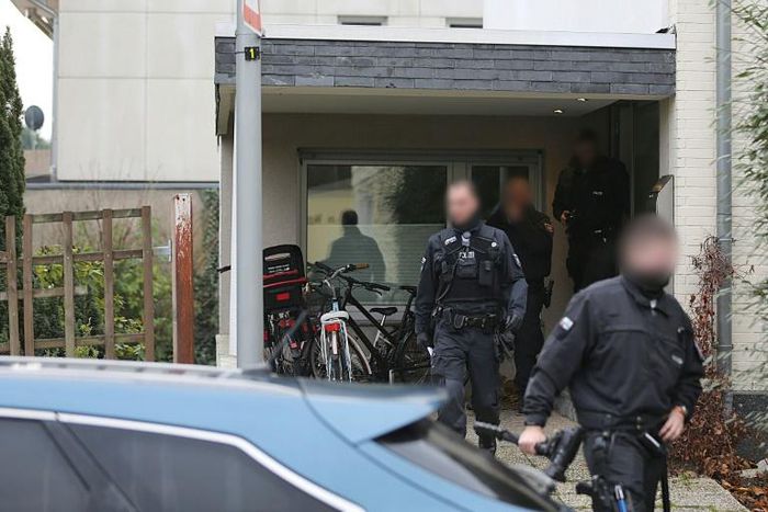 Police in several countries including these in Germany raided properties linked to the Italian 'Ndrangheta mafia group