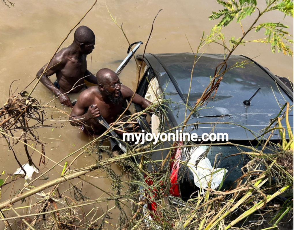 Driver found dead on Accra-Tema motorway after his car submerges in floodwaters