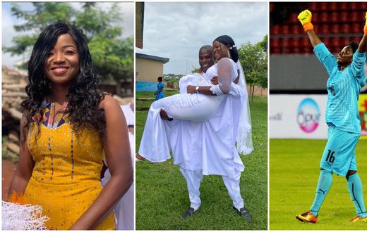 Nana Ama Asantewaa: Black Queens goalkeeper marries Ghanaian coach