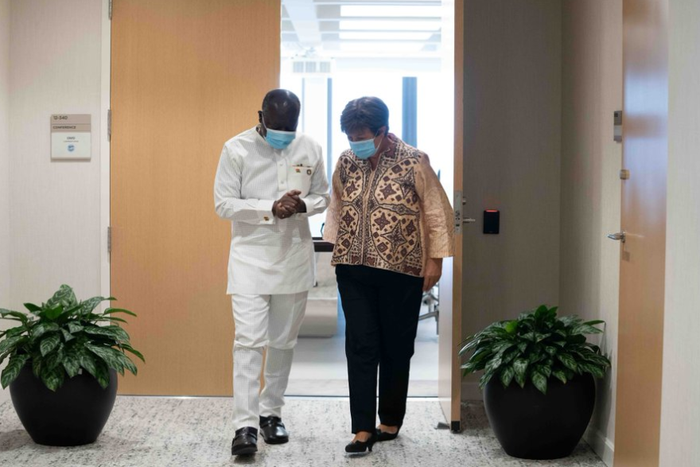Ken Ofori-Atta and IMF MD, Kristalina Georgieva
