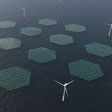 Illustration of an Offshore Wind Farm combined with floating solar, which will be constructed by Anansi off the coasts of Ningo and Anloga