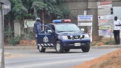 Ghana police patrol car