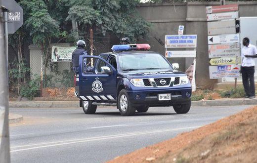 Ghana police patrol car