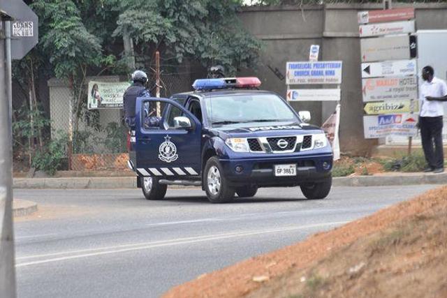 Ghana police patrol car