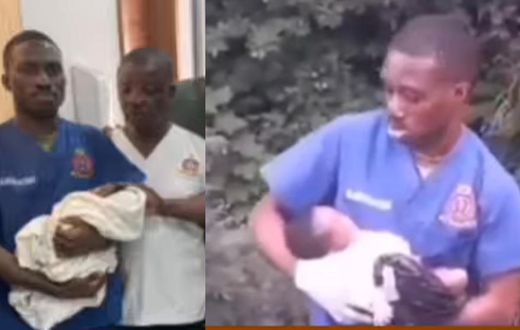 Ambulance service staff rescue fresh baby girl dumped in Achimota forest