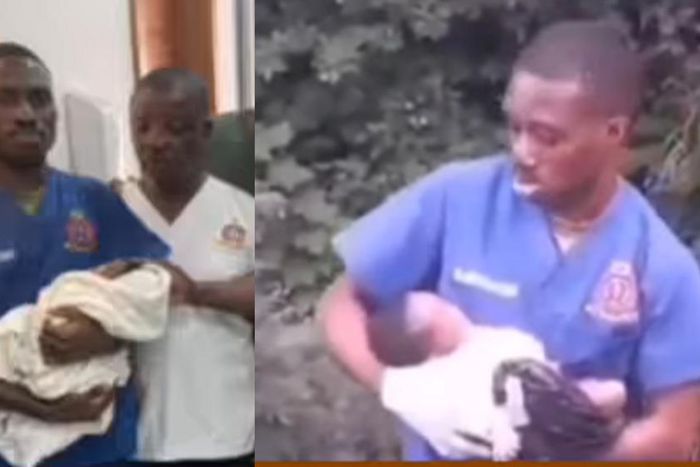 Ambulance service staff rescue fresh baby girl dumped in Achimota forest