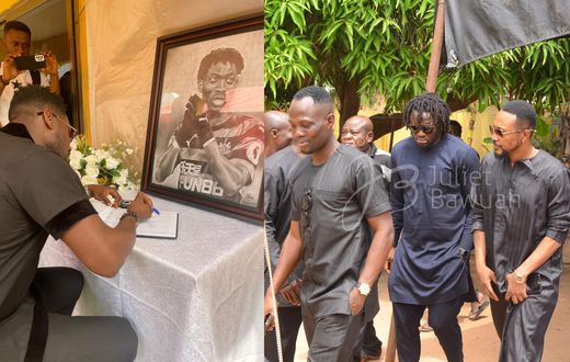 Gyan, Muntari and other ex-Black Stars players commiserate with Atsu’s family